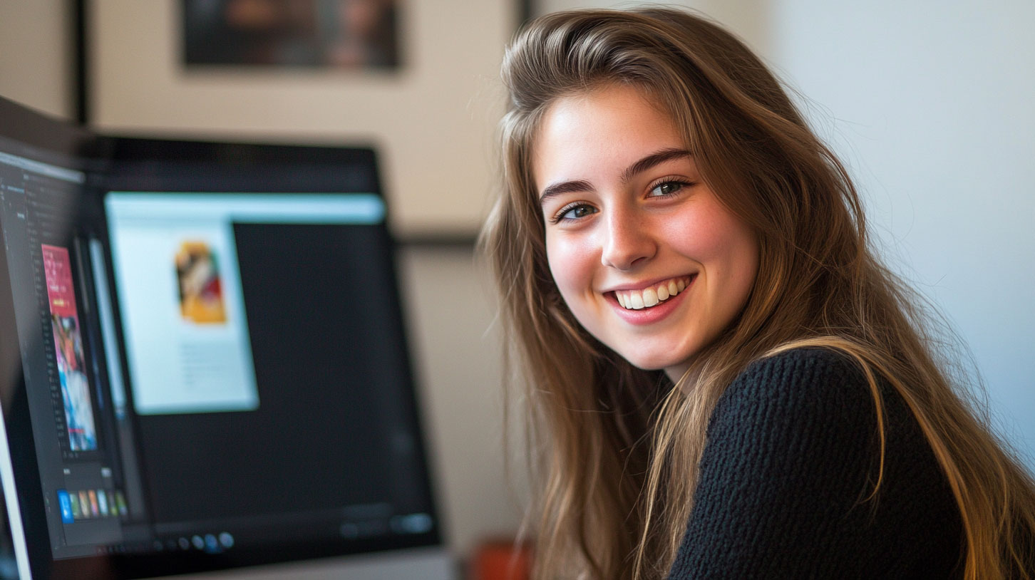 sophie-working-on-computer