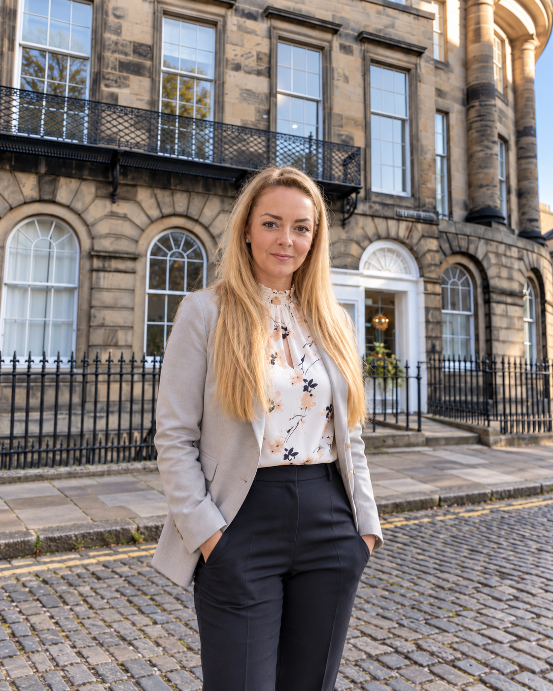 gemma outside therapy building in scotland